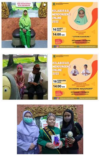 KOLABORASI MENDONGENG ONLINE SEBAGAI WADAH MENGASAH LITERASI ANAK SD DAN MI DI KOTA MOJOKERTO