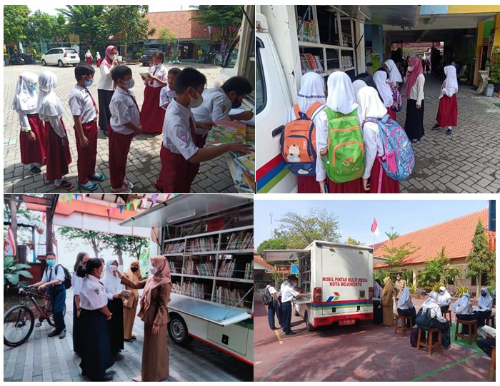 PERPUSTAKAAN KELILING DINAS PERPUSTAKAAN DAN KEARSIPAN KOTA MOJOKERTO KEMBALI BEROPERASI